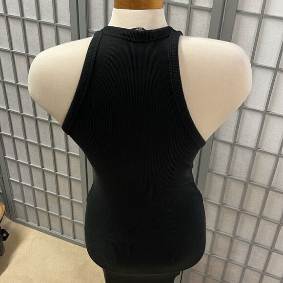 Zara Ribbed Bodycon Dress, Black Medium. - Picture 3 of 8